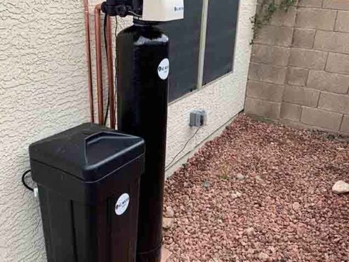 newly installed water softener system